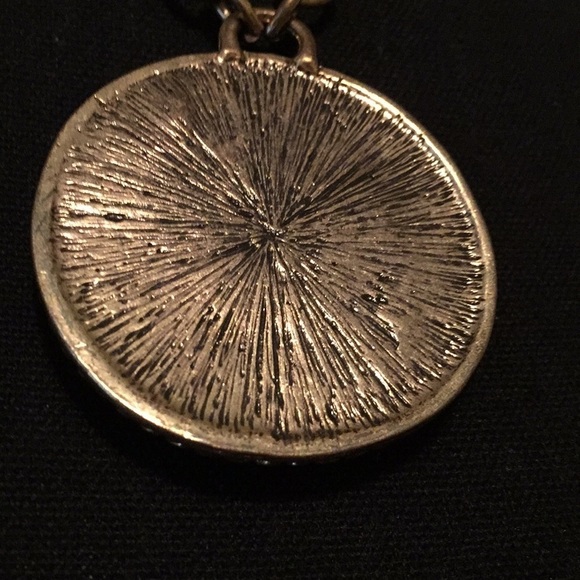 Handcrafted Burnished Gold 3D Pendant Necklace - Picture 10 of 11